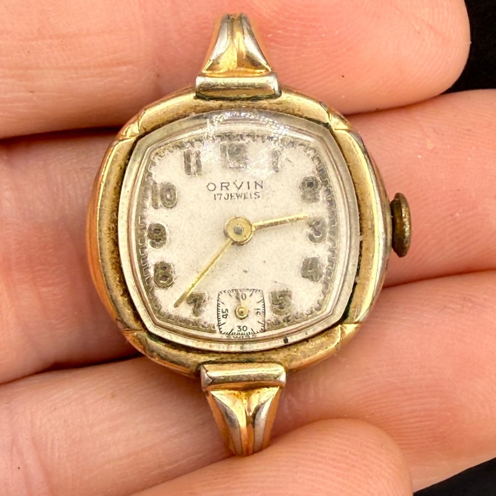 Vintage Orvin Watch Gold Tone NO Band Untested